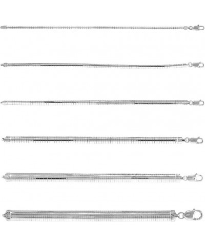 Sterling Silver 6mm Omega Necklaces & Bracelets for Women Nickel Free Italy 1/4 inch Wide Sizes 7-20 inch 7.0 Inches $23.55 B...