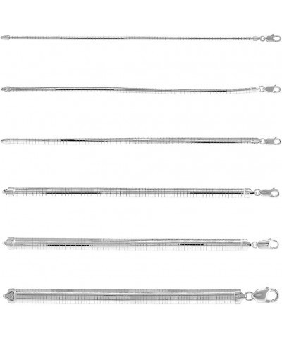 Sterling Silver 6mm Omega Necklaces & Bracelets for Women Nickel Free Italy 1/4 inch Wide Sizes 7-20 inch 7.0 Inches $23.55 B...