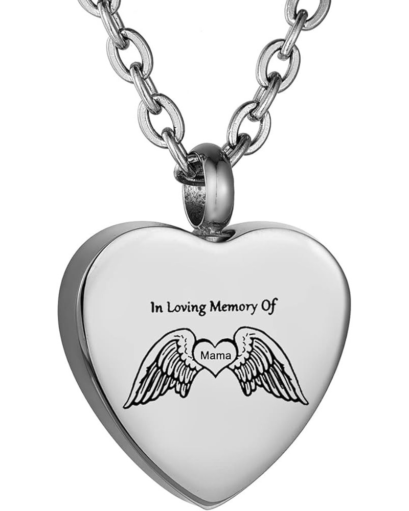 In Loving Memory of Family Angel Wing Cremation Necklace Urn Jewelry Memorial Ashes Holder Keepsake Mama $9.51 Necklaces