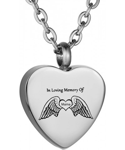 In Loving Memory of Family Angel Wing Cremation Necklace Urn Jewelry Memorial Ashes Holder Keepsake Mama $9.51 Necklaces