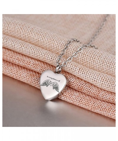 In Loving Memory of Family Angel Wing Cremation Necklace Urn Jewelry Memorial Ashes Holder Keepsake Mama $9.51 Necklaces