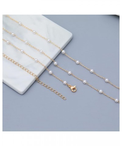 Waist Chain for Women 18K Gold Plated Adjustable Pearl Sexy Belly Chain Plus Size Beach Bikini Body Chain Body Jewelry E-Pear...