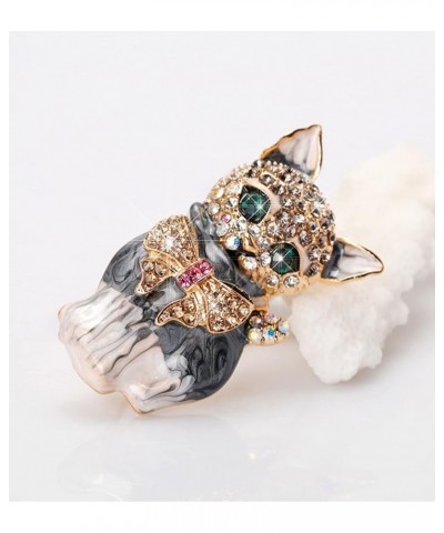 Classical Teddy Bear Rhinestones Bowknot Brooches Cute Animal Cat Enamel Squirrel Pin Corsage Scarf Clips Grey Cat $9.68 Broo...