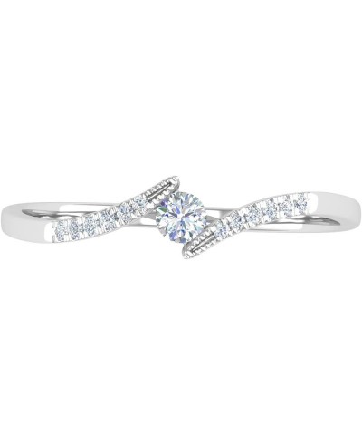 0.14 Carat Diamond Engagement Ring Band in 10K Gold White Gold $46.50 Rings