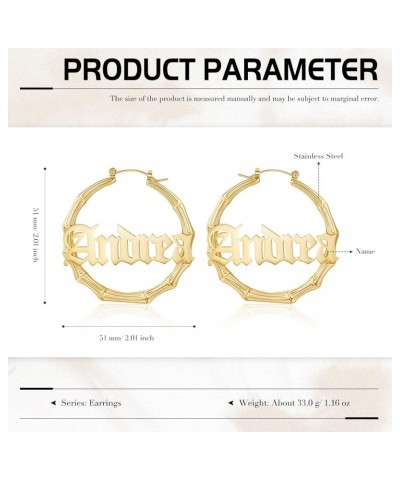 Gifts for Her Personalized Name Hoop Earrings Custom Unique Name Eardrops for Women Teen Girls Birthday Jewelry Gold 2 $15.00...