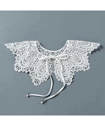 White Fake Collar Detachable Collar Faux Collar Little Shawl Top False Collar for Women Girls F-white $8.79 Necklaces