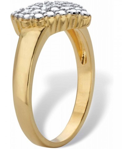 PalmBeach Yellow Gold-plated Genuine Diamond Accent Heart Cluster Ring Sizes 6-10 $26.54 Rings