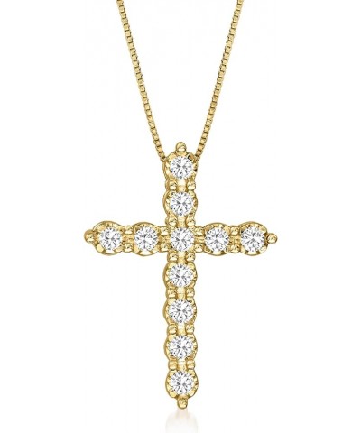 0.50 ct. t.w. Diamond Cross Pendant Necklace in 14kt Yellow Gold 18.0 Inches $339.75 Necklaces