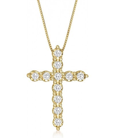 0.50 ct. t.w. Diamond Cross Pendant Necklace in 14kt Yellow Gold 18.0 Inches $339.75 Necklaces