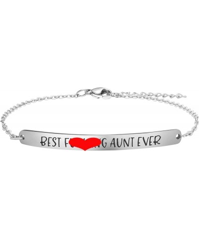 Personalized Gifts for Women Motivational Friendship Bracelets Inspire Mantra Message Engraved Best f*ck aunt ever $9.84 Brac...