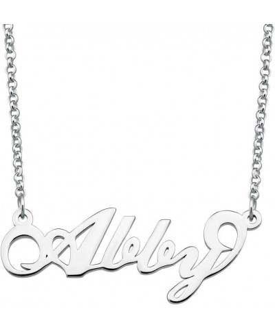 Sterling Silver Name Necklace Personalized Custom Name Necklace Abby Silver $17.04 Necklaces