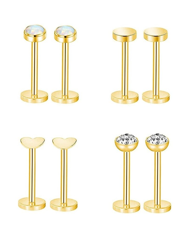 16G 316L Stainless Steel Labret Monroe Lip Ring Studs Cartilage Helix Tragus Nose Piercing A6,8mm(18G) $8.69 Body Jewelry