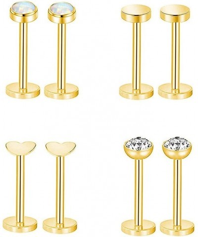 16G 316L Stainless Steel Labret Monroe Lip Ring Studs Cartilage Helix Tragus Nose Piercing A6,8mm(18G) $8.69 Body Jewelry