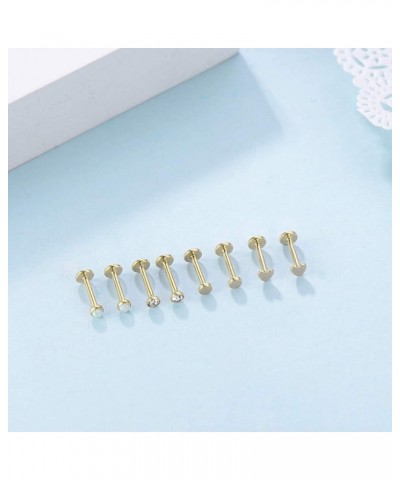 16G 316L Stainless Steel Labret Monroe Lip Ring Studs Cartilage Helix Tragus Nose Piercing A6,8mm(18G) $8.69 Body Jewelry