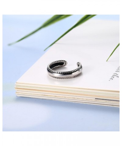 925 Sterling Silver Toe Rings for Women 18K White Gold Plated Arrow Heart Infinity Vintage Celtic Knot Teardrop Daisy Flower ...