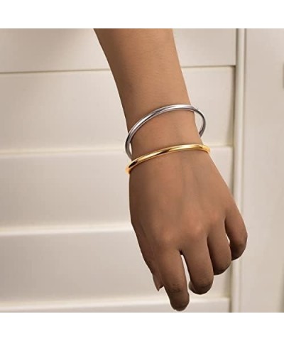 Unisex Simple Cuff Bracelet 18K Real Gold Platinum Plated Fine Bracelets Fashion Jewelry Open Bangle Cuff Bracelets, Twisted ...