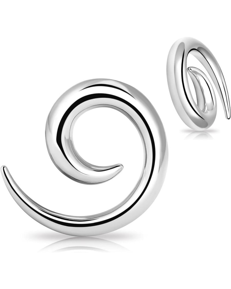 2pcs Stainless Steel Ear Spirals Tapers Gauges Body Piercing Jewelry 8G(3mm) $9.53 Body Jewelry