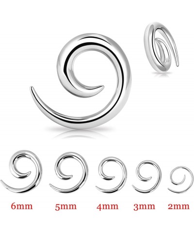 2pcs Stainless Steel Ear Spirals Tapers Gauges Body Piercing Jewelry 8G(3mm) $9.53 Body Jewelry