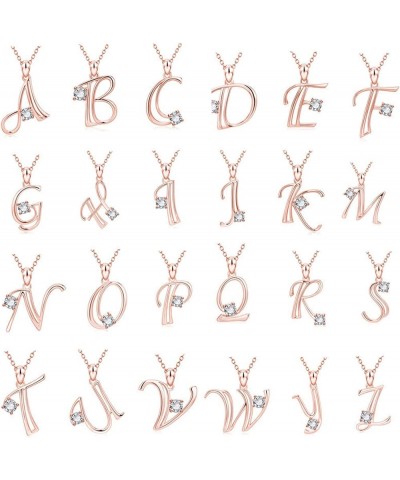 Cubic Zirconia Initial Necklace English Fashion Name Letter Pendant Jewelry Gifts for family Mother Sister Wife B One Size $4...