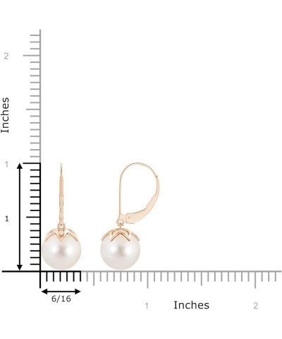 Natural Freshwater Cultured Pearl Drop Earrings for Women Girls in 14K Solid Gold | June Birthstone Jewelry Gift for Her | Bi...