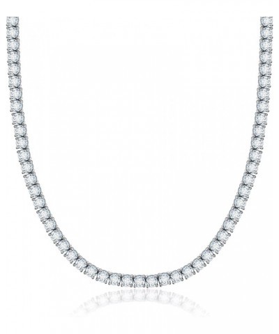 Unisex Sterling Silver 4mm Cubic Zirconia Tennis Necklace Available in 16"-36" … Silver 30.0 Inches $42.21 Necklaces