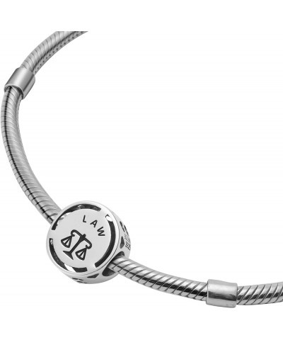 Job Career Professions 925 Sterling Silver Charm Bead For Pandora & Similar Charm Bracelets or Necklaces Law Lawyer Judge Par...