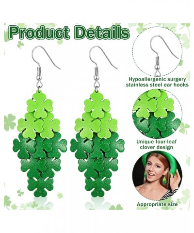 16 Pairs Easter Earrings St. Patrick's Day Earrings Irish Shamrock Bunny Dangle Earrings Clover Earrings for Women(Shamrock S...