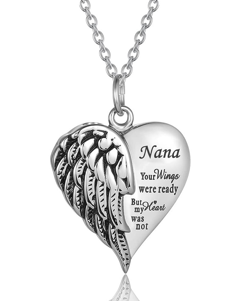 Cremation Jewelry for Ashes Engraved Your Wings were Ready but My Heart was Not Heart Urn Necklace Memorial Pendant TX-Nana $...