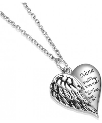 Cremation Jewelry for Ashes Engraved Your Wings were Ready but My Heart was Not Heart Urn Necklace Memorial Pendant TX-Nana $...