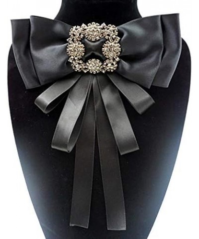 Rhinestore Crystal Dangle Wedding Party Bow Tie Women/Men Ribbon Pre Tied Neck Tie Adustable Brooch Pin Clip black/J20 $9.68 ...