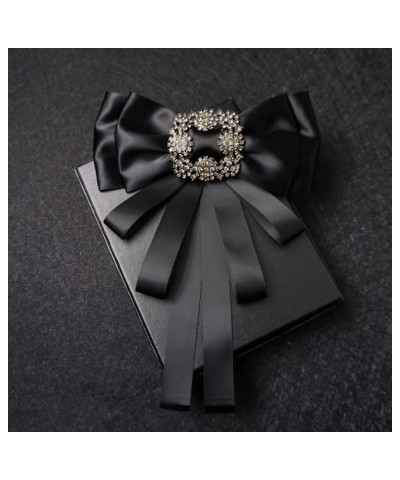 Rhinestore Crystal Dangle Wedding Party Bow Tie Women/Men Ribbon Pre Tied Neck Tie Adustable Brooch Pin Clip black/J20 $9.68 ...