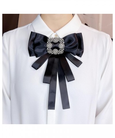 Rhinestore Crystal Dangle Wedding Party Bow Tie Women/Men Ribbon Pre Tied Neck Tie Adustable Brooch Pin Clip black/J20 $9.68 ...