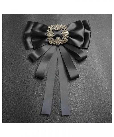 Rhinestore Crystal Dangle Wedding Party Bow Tie Women/Men Ribbon Pre Tied Neck Tie Adustable Brooch Pin Clip black/J20 $9.68 ...