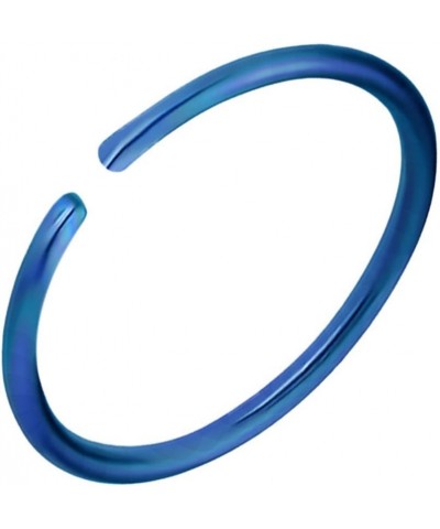 20G Surgical Steel Colored Seamless Nose Ring & Cartilage Hoop with Comfort Round Ends (Sold Individually) 20G 8mm Blue $8.69...