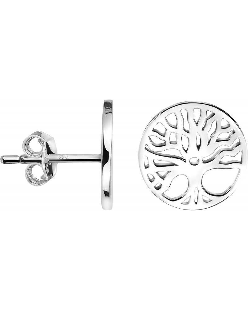 Women's Earrings 925 Silver - Tree of Life Stud Earrings - 20486 $11.70 Earrings