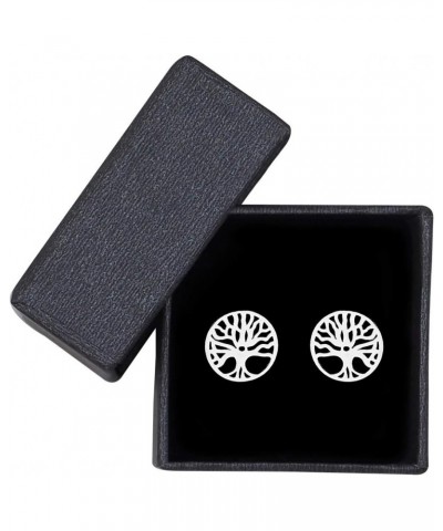 Women's Earrings 925 Silver - Tree of Life Stud Earrings - 20486 $11.70 Earrings