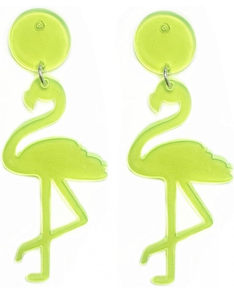 Colorful Transparent Acrylic Flamingo Dangle Drop Earrings Lightweight Cartoon Resin Flamingo Animals Earrings for Women Girl...