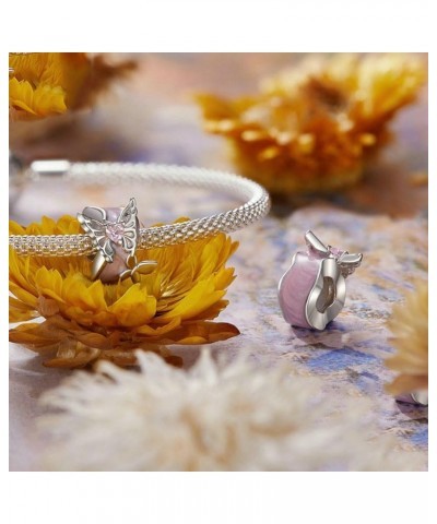 Spacer Charm 925 Sterling Silver Clip Stopper Charm Butterfly Star Daisy Charm for Pandora Charm Bracelet M $10.43 Bracelets