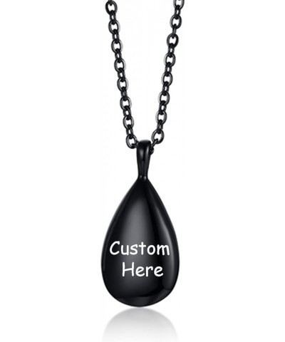 Personalized Teardrop Urn Necklace - Anti Allergy Waterproof Stainless Steel Teardrop Pendant Cremation Jewelry for Ashes,Pet...