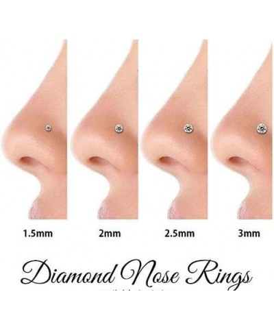 18G 20G 22G Nose Rings Studs 316L Surgical Steel Hypoallergenic Nose Studs Rings Screw L Shaped Straight Nose Nostril Rings P...