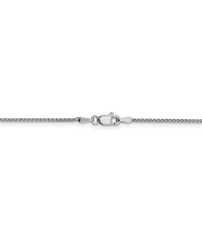 14k White Gold 1.2mm Solid Diamond-Cut Spiga Chain Necklace - with Secure Lobster Lock Clasp 6.0 Inches $110.16 Necklaces