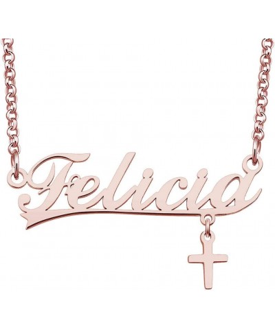 Personalized Name Necklace Rose Gold Customized Pendant Costom Felicia $10.79 Necklaces