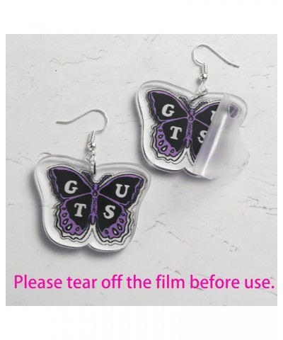 Olivia Earrings Guts Sour Acrylic Earrings OR Singer Music Lover Fans Gifts Butterfly Dangle Earrings Olivia Merch Sour Album...