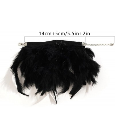 Feather Cuff Snap Bracelet Wrist Sleeve Feather Slap Bracelet Wristband Patting Circle Feather Anklets Arm Cover Black $5.21 ...