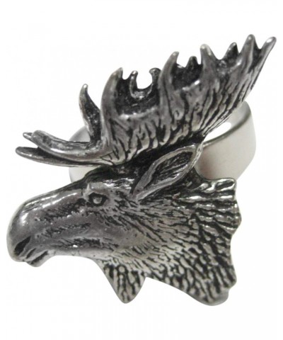 Moose Head Adjustable Size Fashion Ring $17.15 Rings