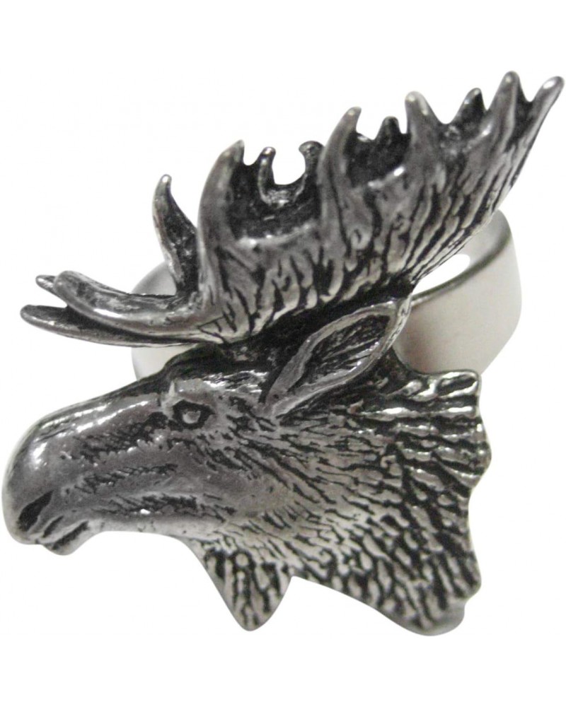 Moose Head Adjustable Size Fashion Ring $17.15 Rings