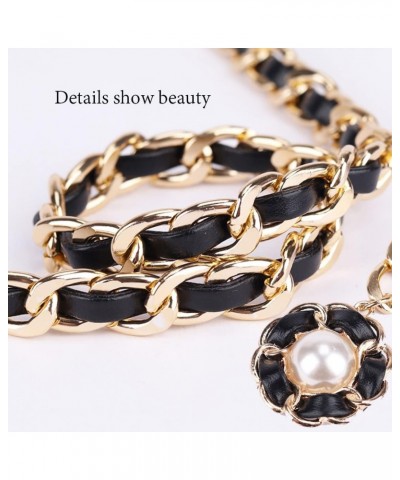 Leather Chain Belts for Women Girls Layered Waist Chain Belt Metal Body Chain for Ladies $7.69 Body Jewelry