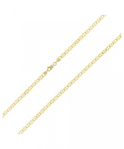 10k Yellow Gold Solid 4mm Anchor Mariner Link Chain Pendant Necklace, Womens Mens Jewelry 16" 18" 20" 22" 24" 26" 28" 30 20 $...