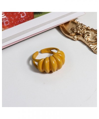 Transparent acrylic color resin ring female fashion personality Metal opening $7.20 Rings