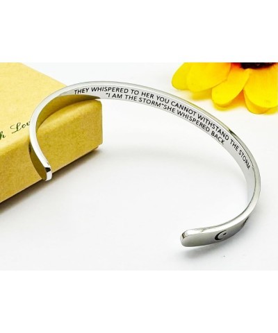 Inspirational Bracelets for Women Personalized Jewelry Gifts for Her,Stainless Steel Engraved Friendship Cuff Bangles for Tee...